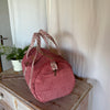 Sac a Langer Velours Vieux Rose