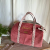 Sac a Langer Velours Vieux Rose