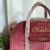 Sac a Langer Velours Vieux Rose